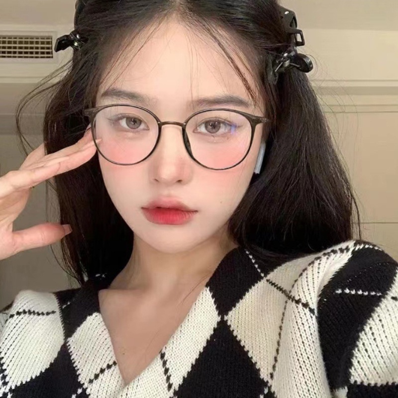 (KIQI-FASHION) COD Mắt Kính Chống Bức Xạ Phong Cách Hàn Quốc Thời Trang Cho Nữ