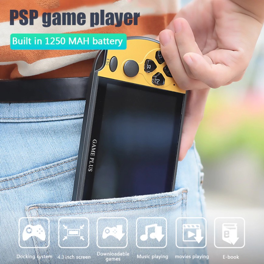 Máy Chơi Game  Arcade GBA PSP  X7 Tích Hợp 9000 Trò chơi - Hỗ Trợ Lắp Thẻ 8G - Chép Thêm Game - Nghe Nhạc - Xem Phim