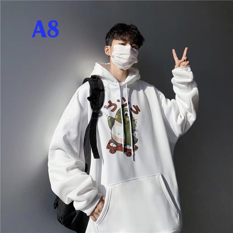 Áo Nỉ Bông Thời Trang UNISEX Hoạ Tiết Khủng Long Xanh Lá 🦖/ HOODIE FREESIZE 💜 MiQa 💜 #16 | BigBuy360 - bigbuy360.vn