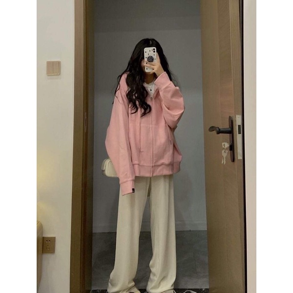 Bộ nỉ áo khoác quần be HS6