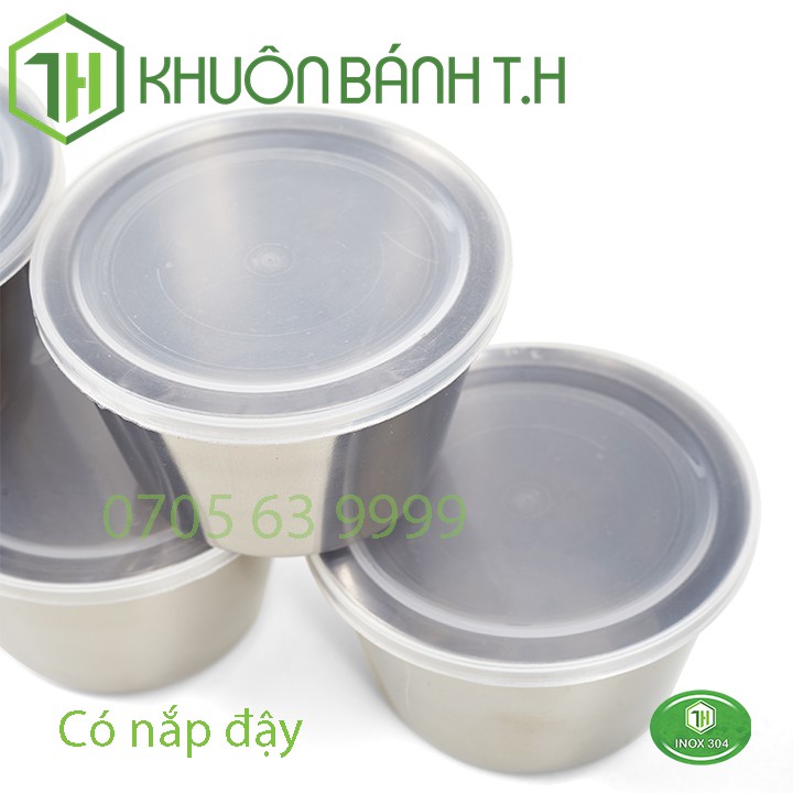 10 Khuôn Làm Bánh Flan, Rau Câu Hình Thú - Inox 304 - Có Nắp