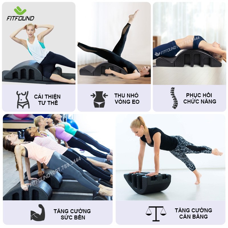 Dụng cụ tập pilates arc , yoga chất liệu epp siêu nhẹ chịu lực 150 kg