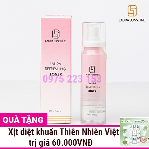 Laura Sunshine Nhật Kim Anh - Nước hoa hồng Refreshing Toner 100ml