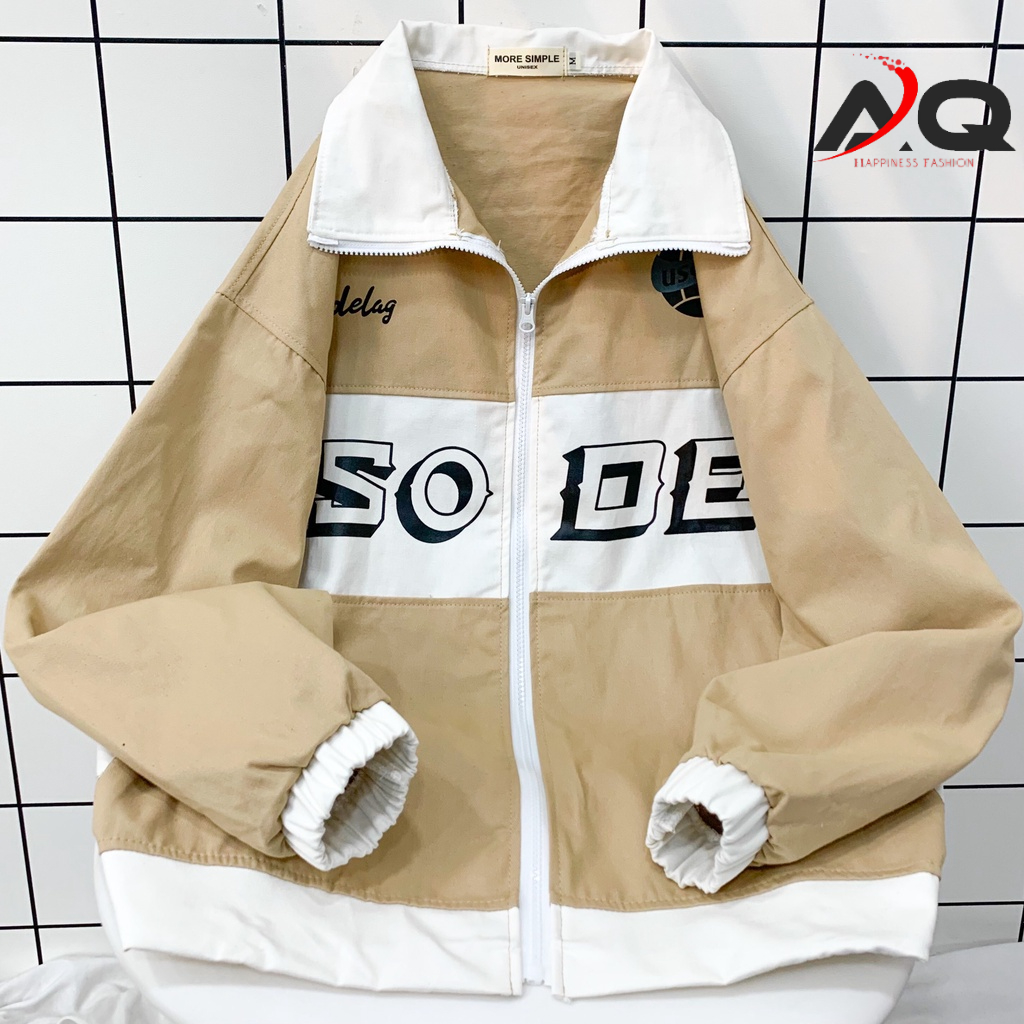 Áo Khoác kaki USODELI  áo Jacket chất mềm nhẹ Form Rộng Phong Cách Hàn Ulzzang AQ STORE