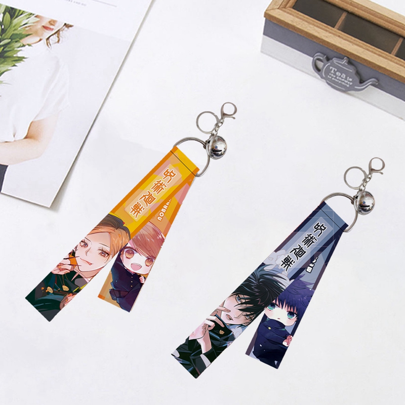 flowersqueen Móc Khóa Hình Nhân Vật Anime Jujutsu Có Đính Chuông Thiết Kế Đáng Yêu