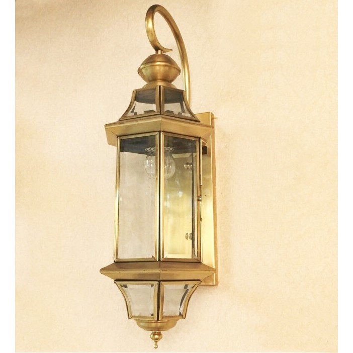 Đèn Tường Đồng Kính 0641 Trang trí cột tường ngoài trời và trong nhà Tặng kèm bóng led Edison ST64
