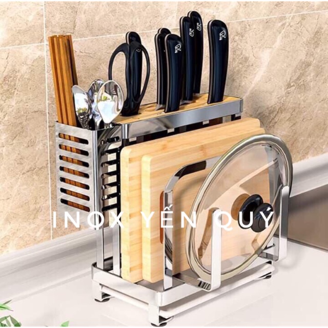 INOX304 Giá để dao thớt đũa đặt trên mặt bàn