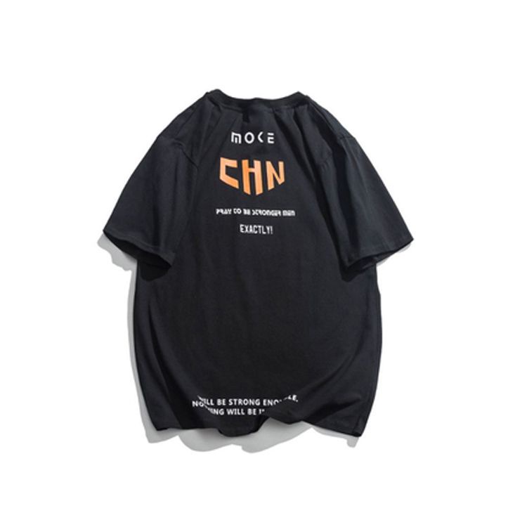 Áo Thun 100% Cotton Tay Ngắn Dáng Rộng In Họa Tiết Đơn Giản Thời Trang Mùa Hè Phong Cách Nhật Bản Cho Nam Giới