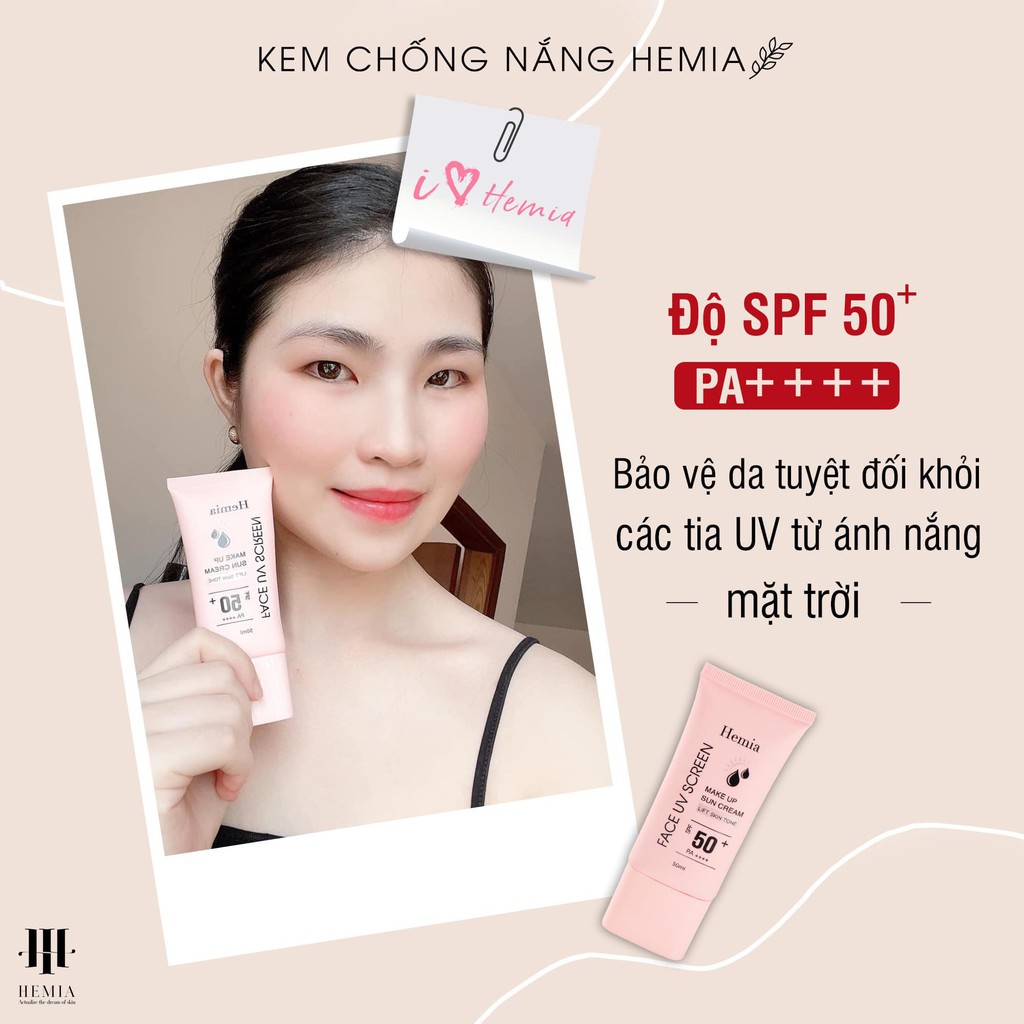 Kem Chống Nắng Hemia Hàn Quốc Chính Hãng Phù Hợp Cho Mọi Loại Da SPF50+ PA++++ | BigBuy360 - bigbuy360.vn