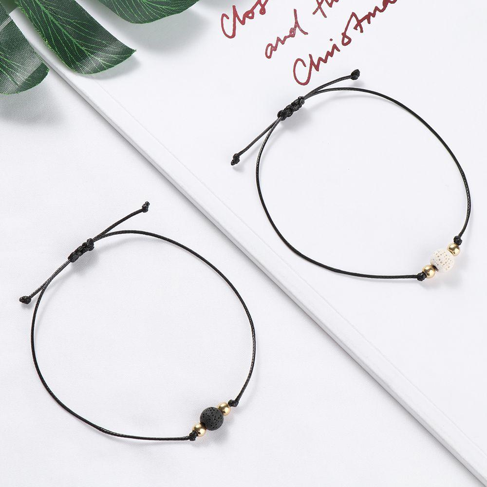 Set 2 Vòng Đeo Tay / Lắc Chân Bện Dây Handmade Thời Trang Cho Cặp Đôi