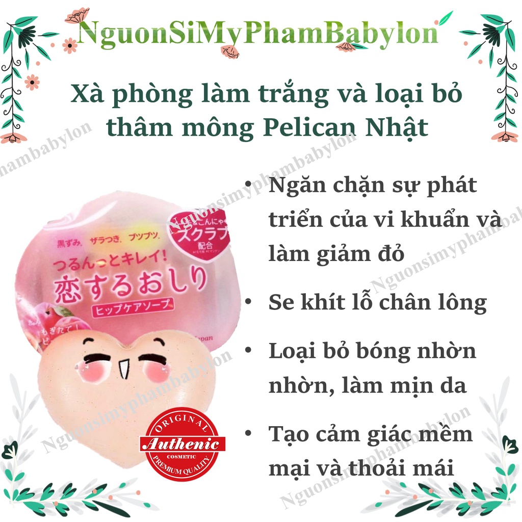 Soap Pelican giảm thâm mông, gối, khuỷu tay, chân