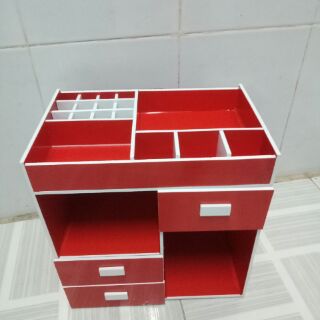 Tủ đựng mỹ phẩm 3 học đỏ siêu to