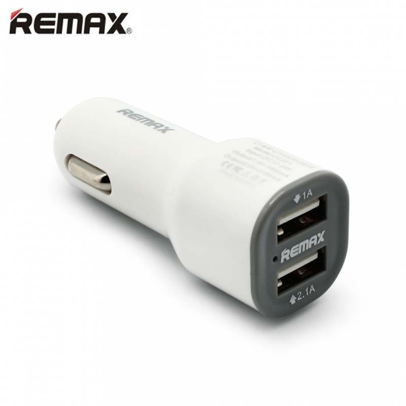 THIẾT BỊ SẠC TRÊN XE HƠI Remax Car Charger, 2 cổng USB – Chính Hãng