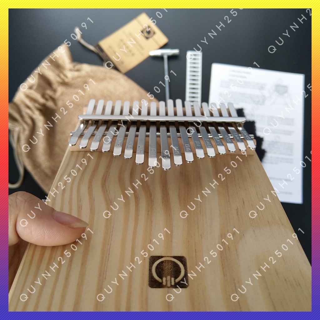 Mua [Có Sẵn] Đàn Kalimba 17 Phím Hình Chữ Nhật QLLG1216 - Đàn Kalimba 17 Phím Nguyên Khối Gỗ Thông Cao Cấp