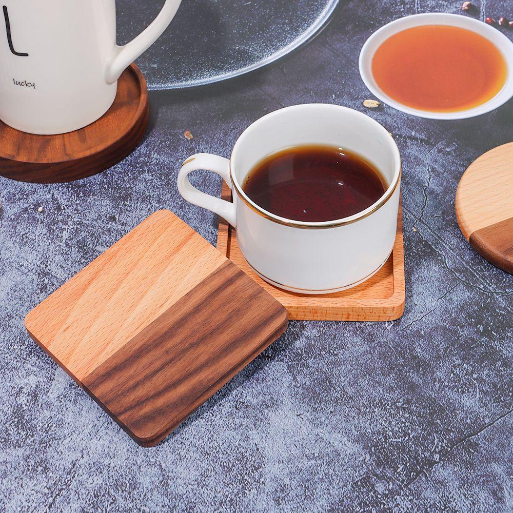 SUENIN Đế Lót Ly Bằng Gỗ Cách Nhiệt Chống Trượt Tiện Dụng