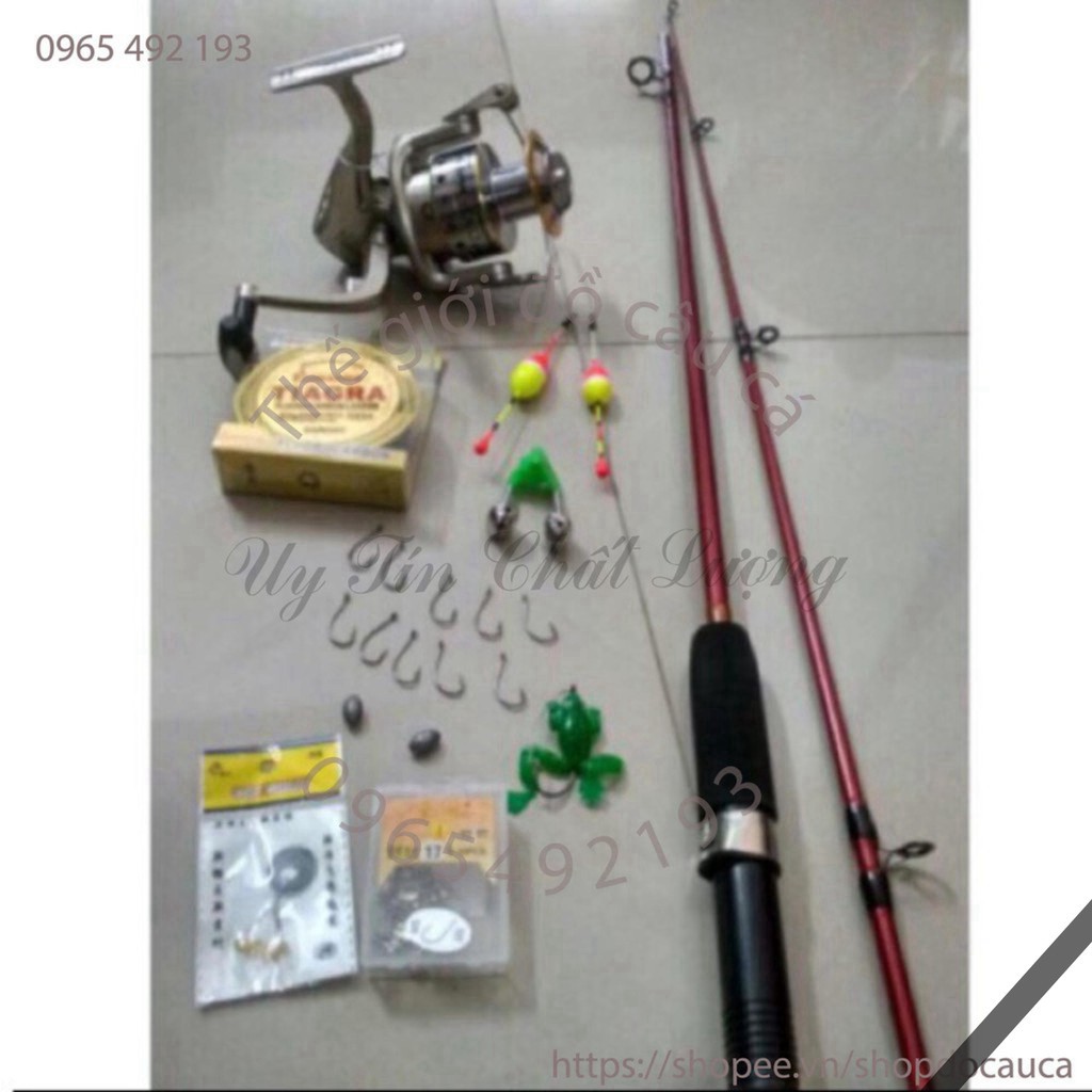 Combo cần câu 2khúc đặc shimano 2m7 và máy yolo 6000 kèm phụ kiện ( rẻ vô địch ) chính hãng