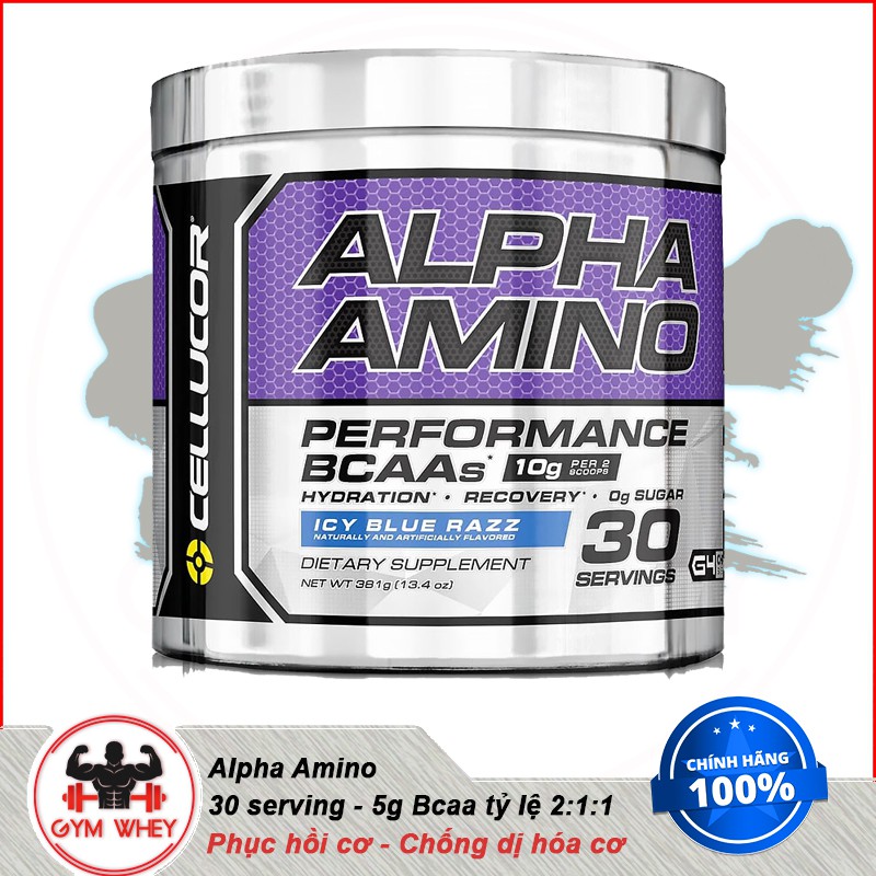 [FreeShip] Chống Dị Hóa Cơ Bắp Amino Axit Cellucor Alpha Amino 30 lần dùng - Chính Hãng 100%