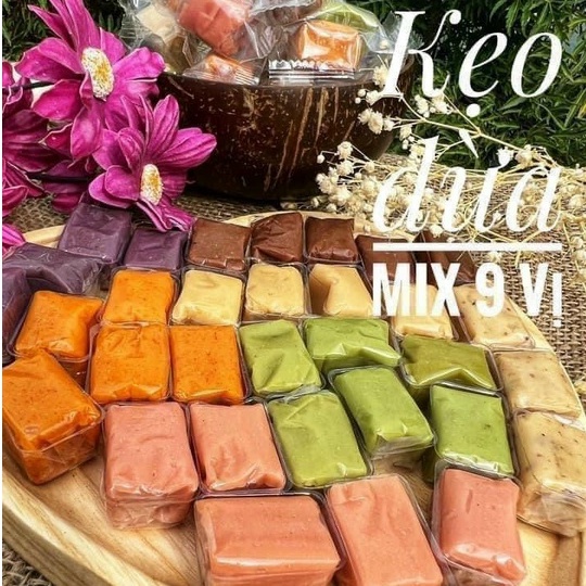 Kẹo dừa mix 9 vị túi 1 kg