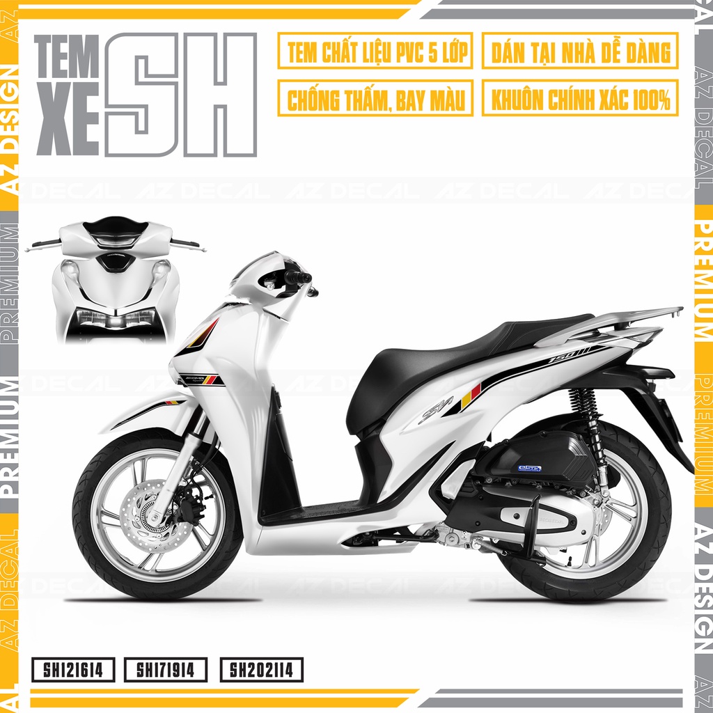 Tem Chỉ AMG Cờ Đức Dành Cho Xe SH | SH14 | Chất Liệu Decal Rời Chống Thấm Nước, Chống Bay Màu, Dễ Dán