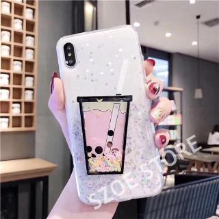 Ốp lưng silicone trong suốt hoạ tiết ly trà sữa dành cho điện thoại OPPO F11 F11pro A7 A3s F9 F5 F1s A3 A57 A83