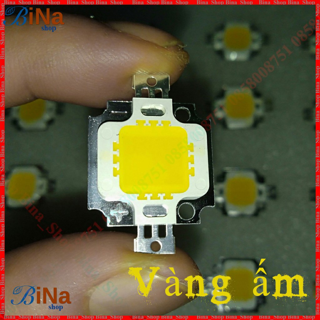 Chip Led 10W DC 12V độ sáng cao màu trắng/vàng/đỏ/xanh dương/xanh lá