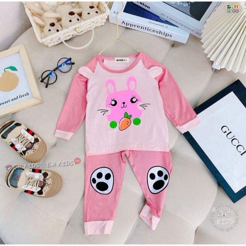 Bộ Thun Lạnh Dài Tay Thu Đông Tai Thú ngộ nghĩnh cho bé