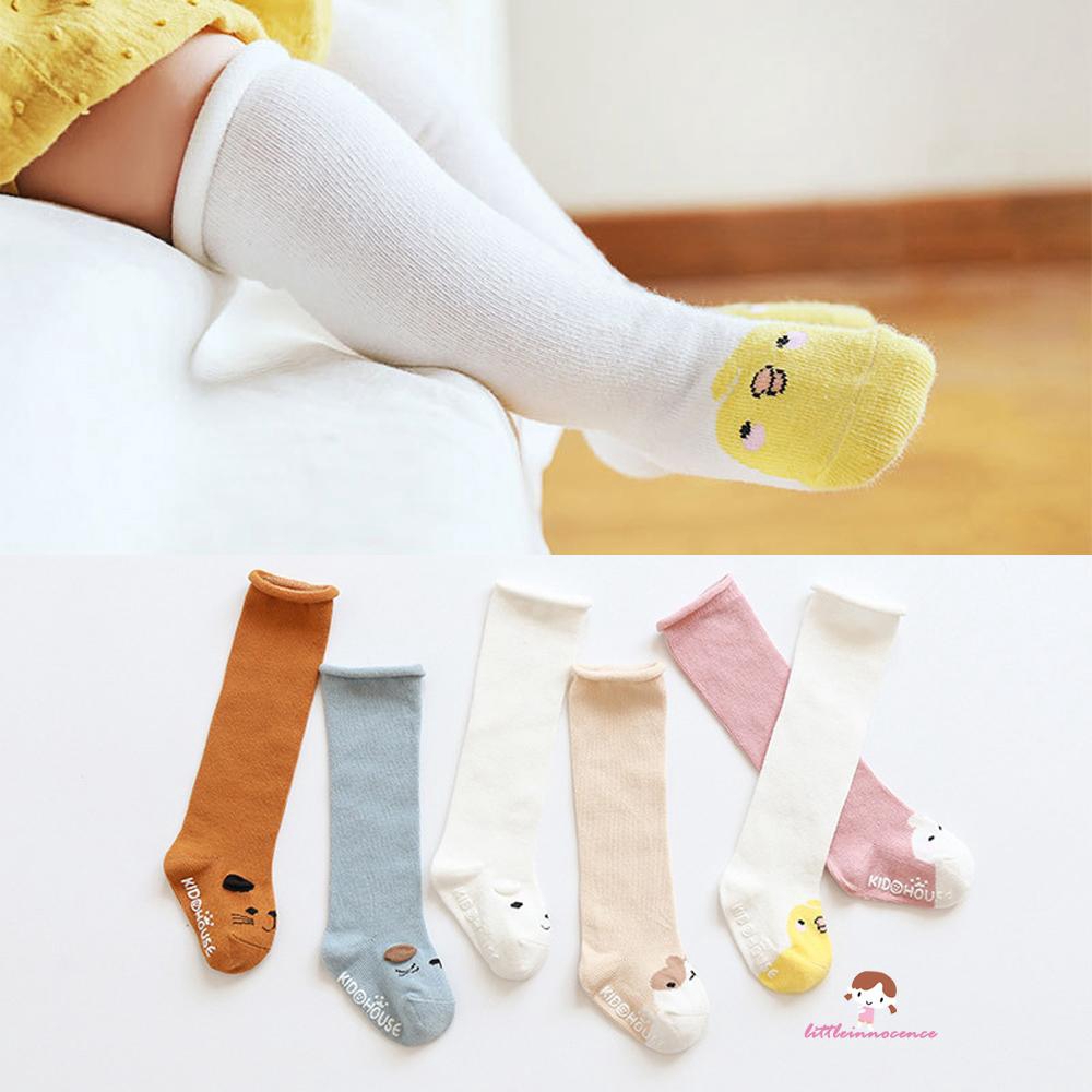 Vớ dài cotton mềm mại xinh xắn dành cho bé gái từ 0-3 tuổi