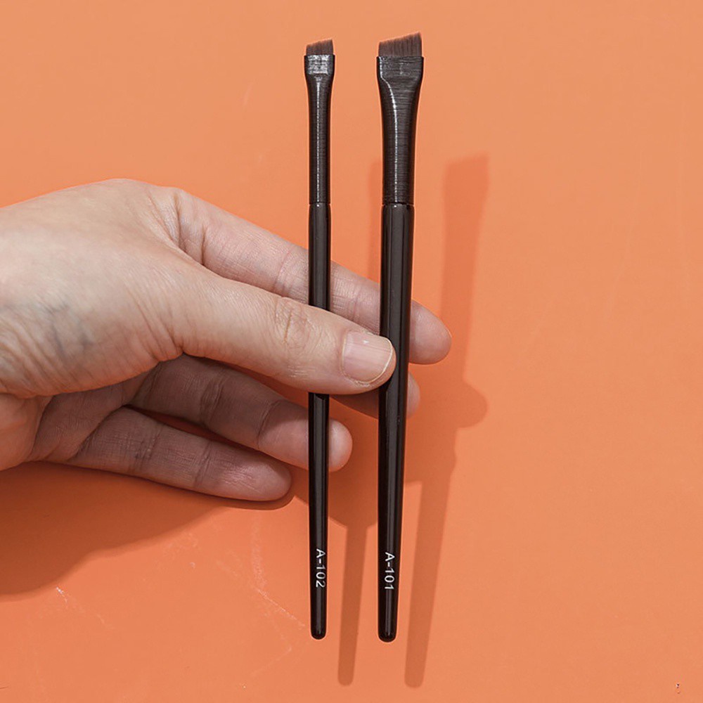 [Hàng mới về] Cọ trang điểm lông mày và kẻ mắt chuyên nghiệp sợi mềm bền đầu phẳng góc nghiêng dễ sử dụng