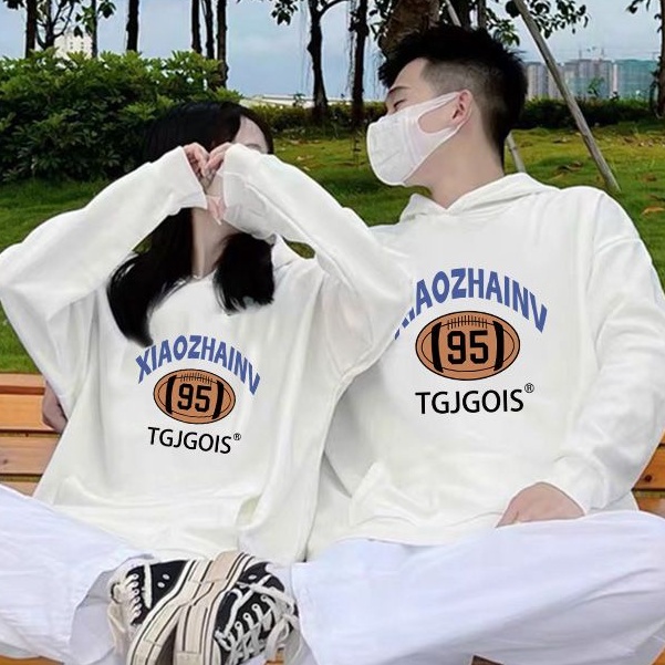 Áo hoodie IHKKE in chữ phong cách retro mỹ sành điệu