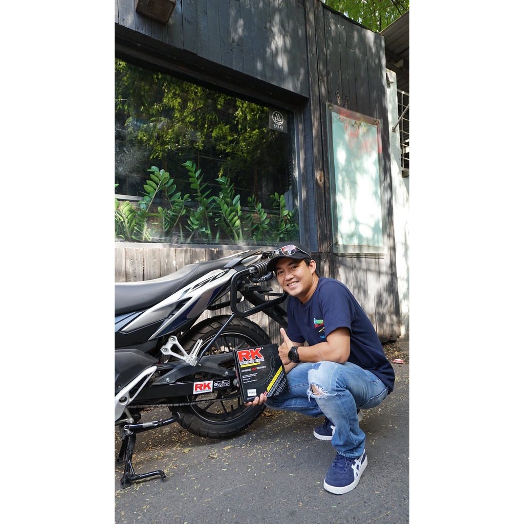 Nhông sên dĩa RK Takasago - Sên đen 420SB  chính hiệu