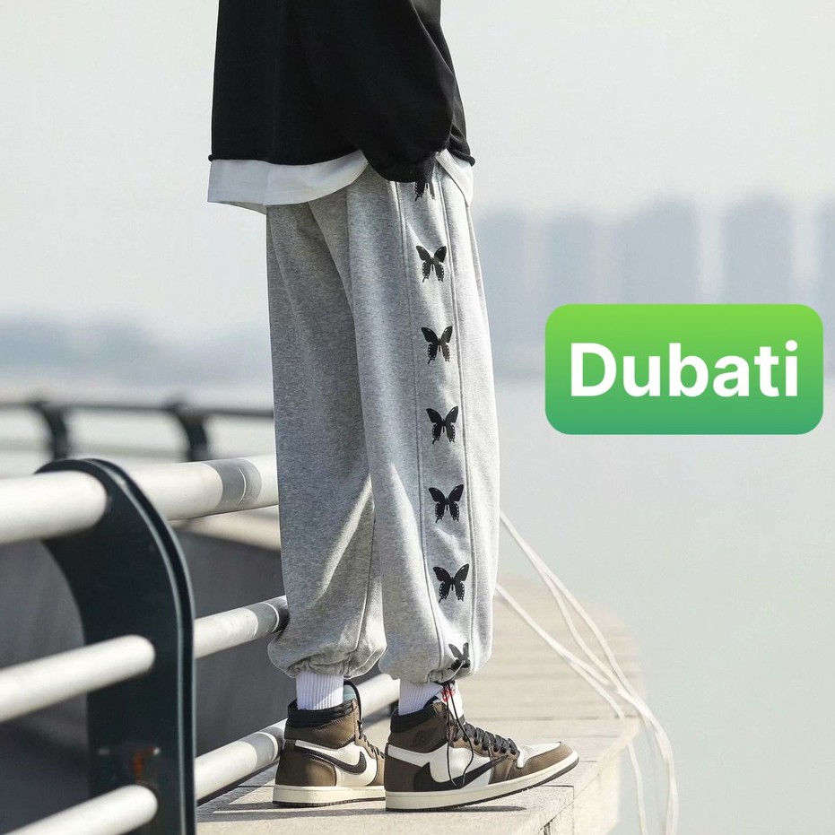 QUẦN JOGGER NAM NỮ HỌA TIẾT BƯỚM SANG CHẢNH HOT TREND- DUBATI FASHION