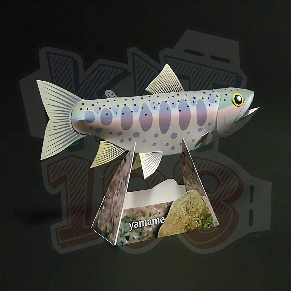 Mô hình giấy động vật Cá Yamame