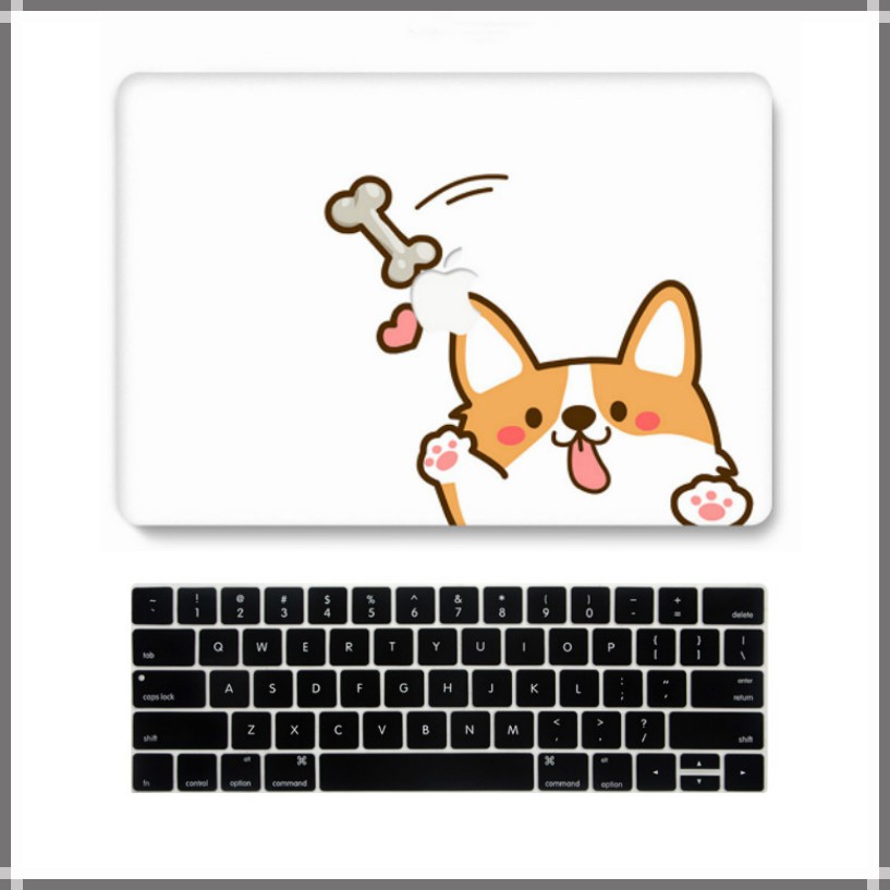 2021Pro14：A2442 Ốp in hình cún hoạt hình cho Macbook Air 13.3 2018 Pro 13 touch bar Retina15.4 A1932 A1466 A1708 Air11 A2159 A1706