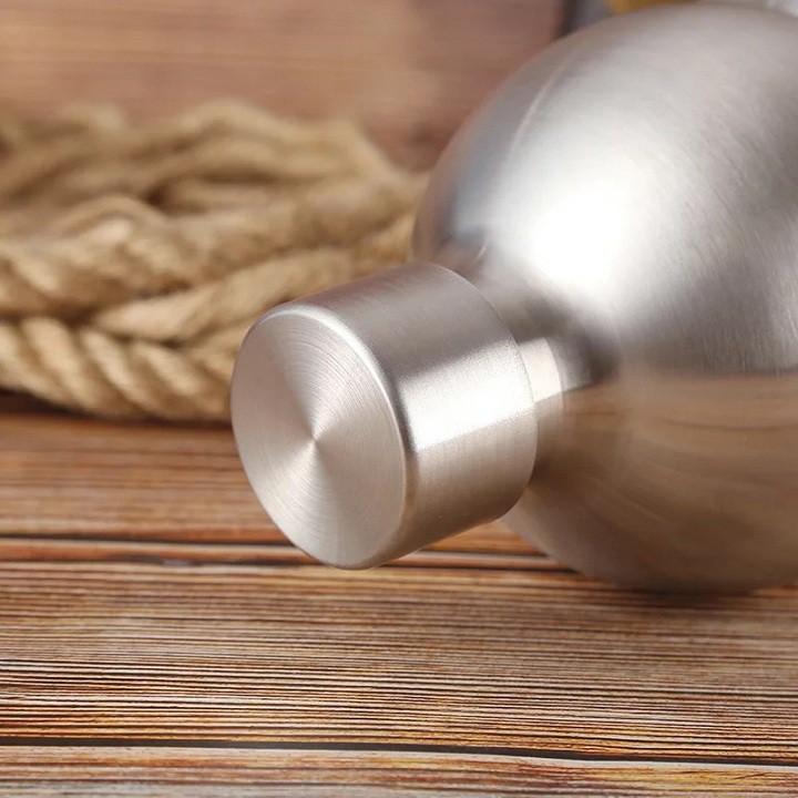 Bình hồ lô inox 2 lít có tặng kèm bao da