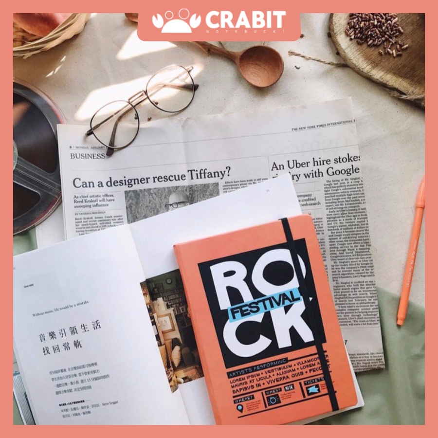 Sổ ruột Dot Crabit Notebuck - Rock - sổ dotgrid