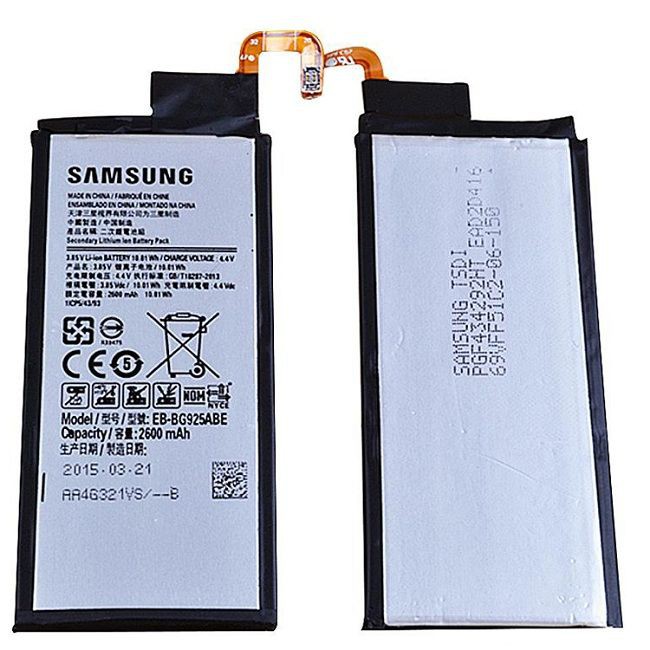 PIN GALAXY S6 EDGE - DUNG LƯỢNG 2600MAH - EB-BG925ABA - ZIN BẢO HÀNH 3 THÁNG