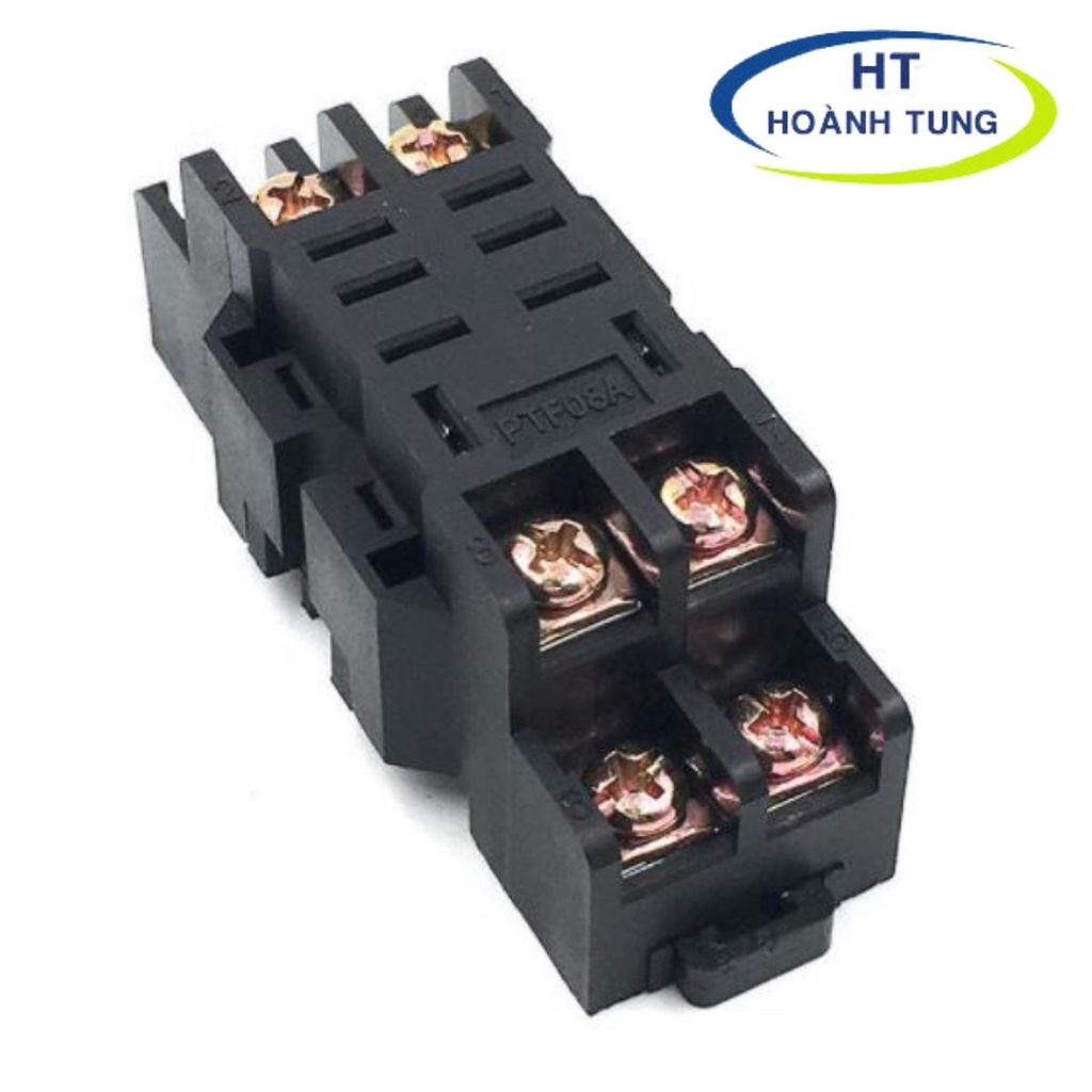Chân đế PTF08A chất lượng tốt loại 8 chân dẹp lớn dùng cho rơ le trung gian - chốt giữ relay kiếng chống rơi