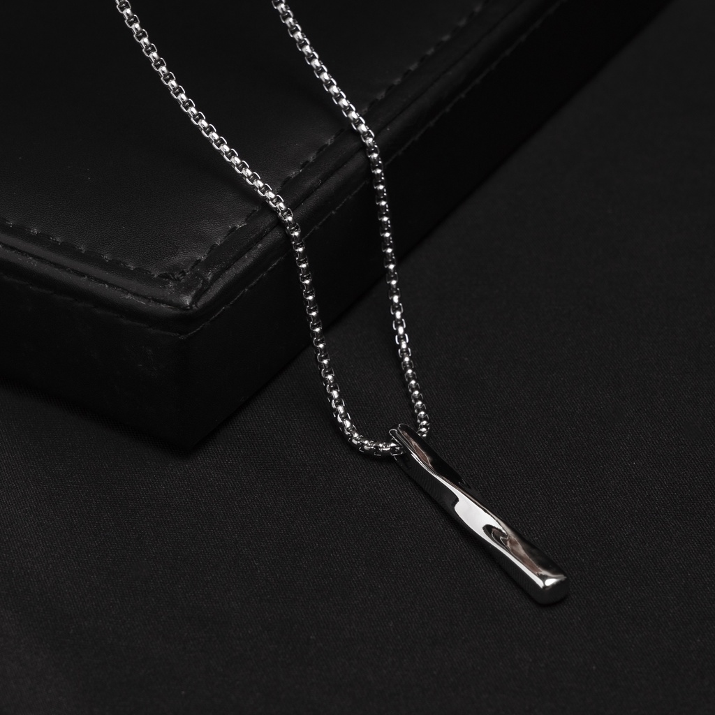 Vòng Cổ Unisex Nam Nữ Thời Trang Basic Merin Accessories Màu Bạc Dây Chuyền Cá Tính Chất Liệu  Không Gỉ - Veins Brick