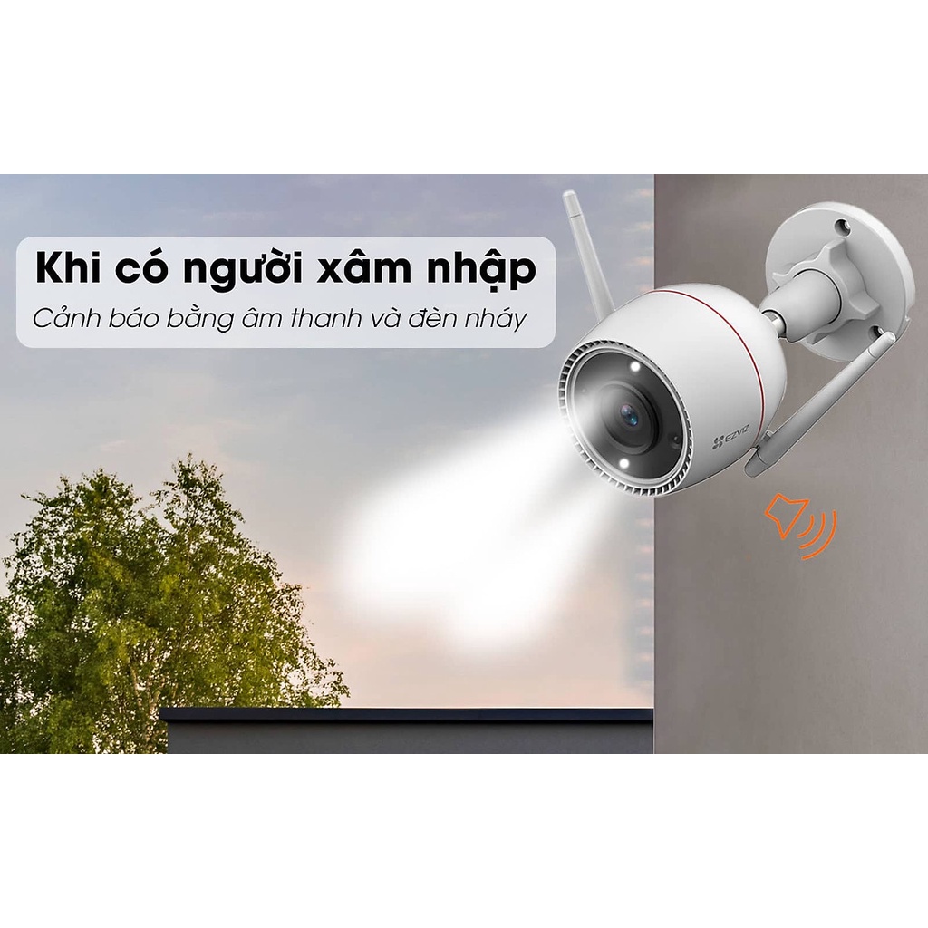 Camera wifi 2k Full HD 3.0M Ezviz C3TN , Ban Đêm Có Màu - Còi Hú Báo Động , Ghi Âm