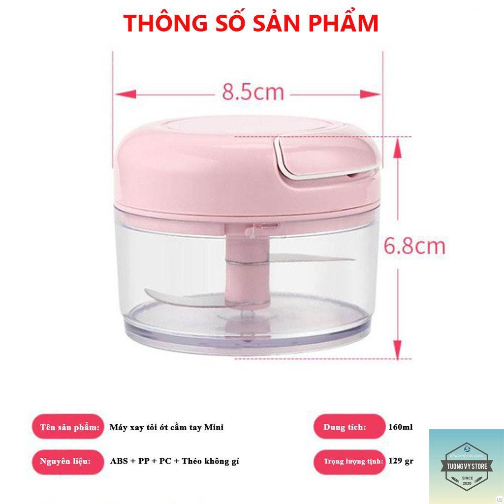 Máy Xay Tỏi Ớt - Máy Xay Đa Năng Cầm Tay Mini Food Chopper