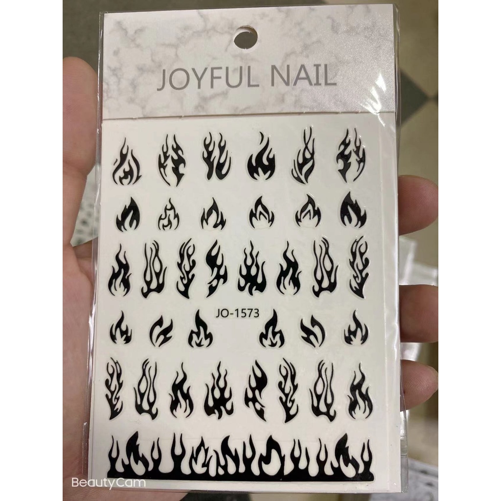stiker trang tri nail 1573 den
