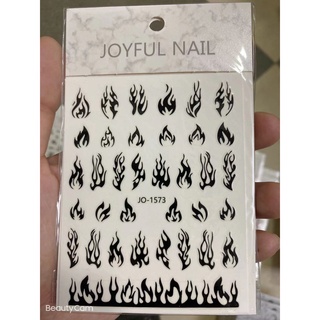 Stiker trang tri nail 1573 den