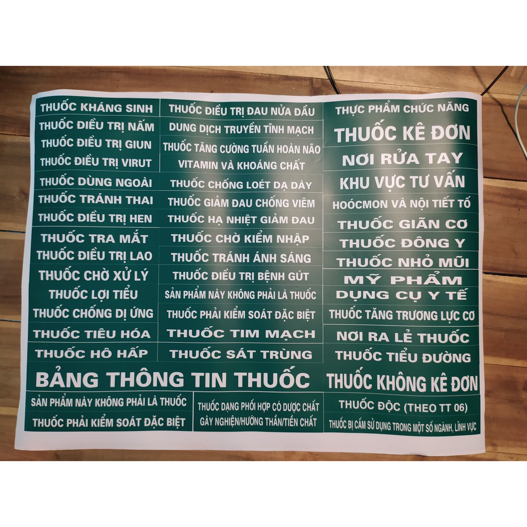 Decal Dán Tủ Nhà Thuốc Tây - Tem Dán Tủ Thuốc
