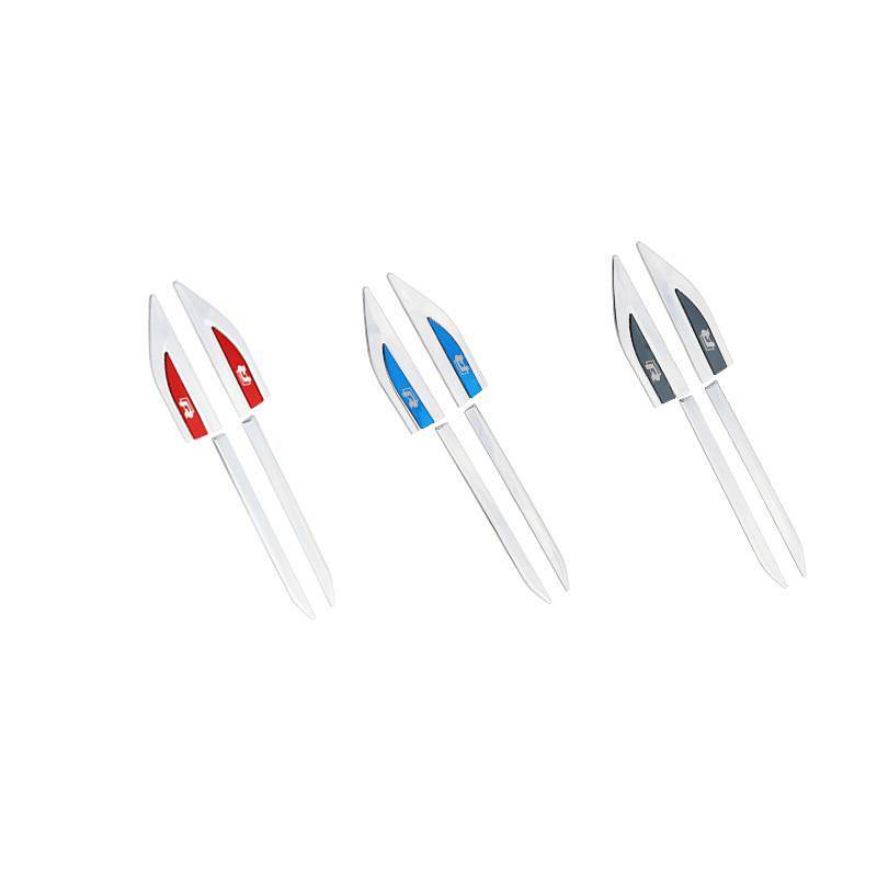 Car Metal 3D Blade Side Seam Label Decorative Sticker Personalized Body Fender Modification Decoration Accessories Universal 1 Pair l4MR