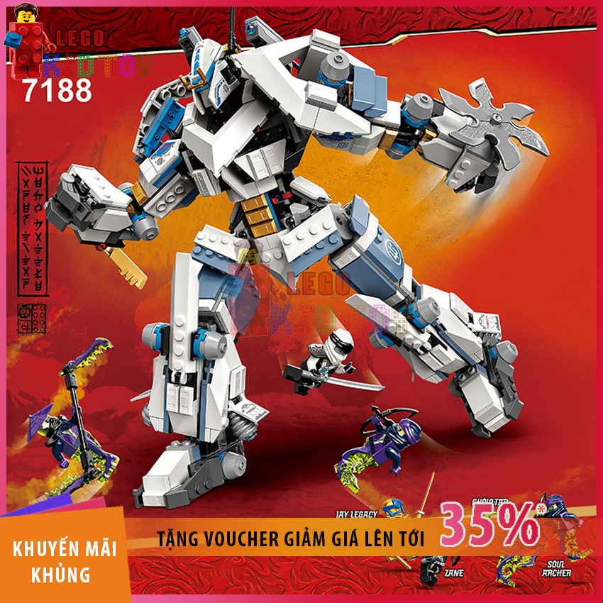 [GIẢM GIÁ] Đồ Chơi Lắp Ráp Lego Ninjago Xếp Hình Thông Minh 7188, 765PCS