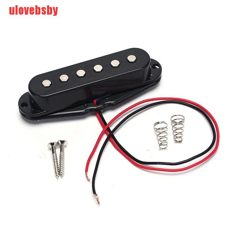 [ulovebsby]1pc Black Single Coil Sound Pickup for 6 Strings Electric Guitar Harmonious