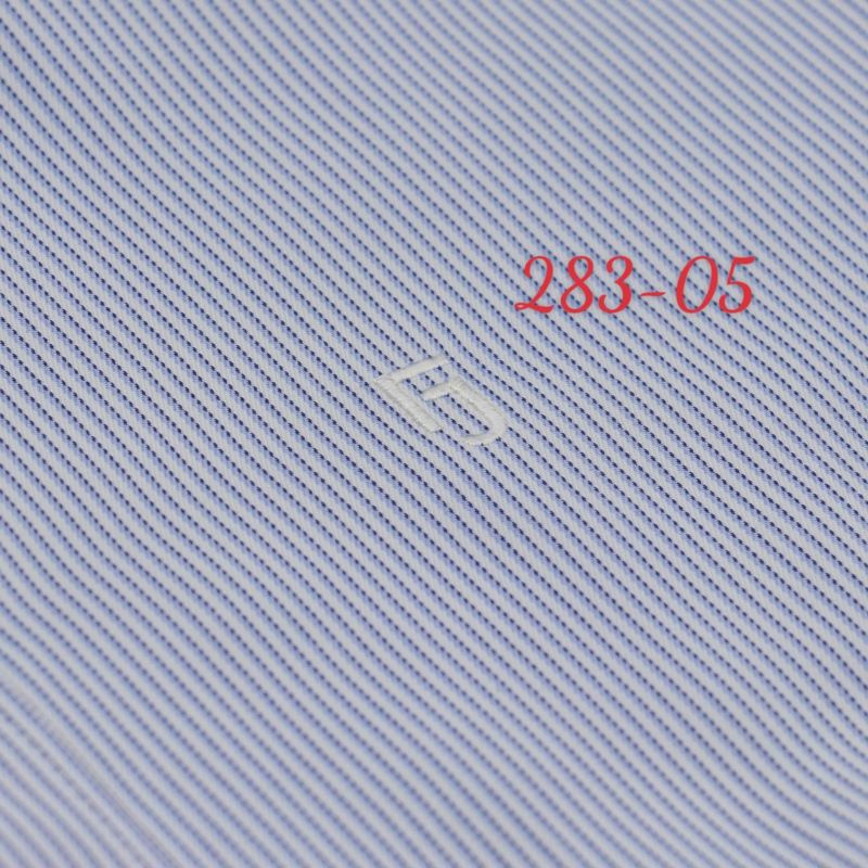 Áo sơ mi Thái Hòa vải sợi tre sọc thẳng xanh 283