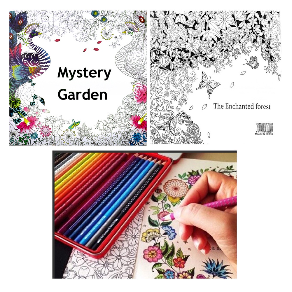 Sách Tô Màu In Chữ Tiếng Anh Độc Đáo Cho Người Lớn