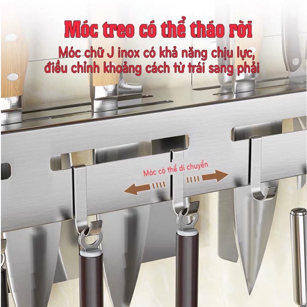 Giá Treo Đồ Dùng Nhà Bếp Giá Cài Dao Inox Cao Cấp Không Gỉ Shop Gia Dụng HOÀI AN