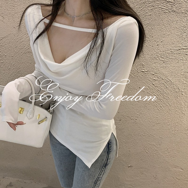 Enjoy Freedom Áo Thun Tay Dài Thiết Kế Mới Thời Trang Mùa Thu Đông 2022 Dành Cho Nữ